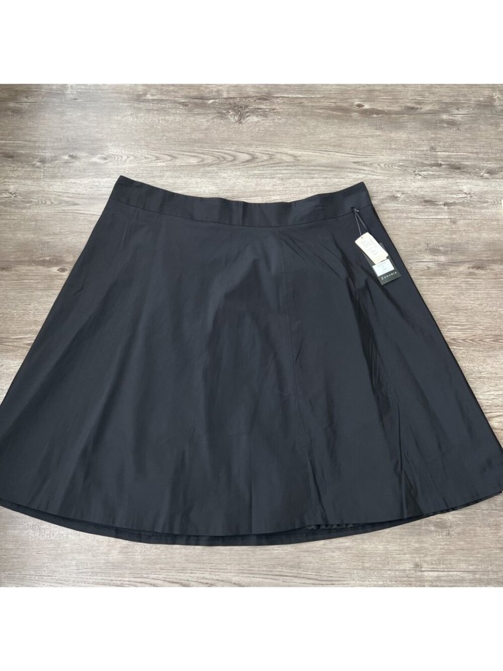 Zenobia Flare Skirt Womens 20W Black Lightweight Silk Lined NWT